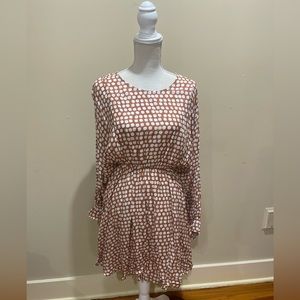 Boutique dress by Bucketlist. Burnt orange and white. Size small